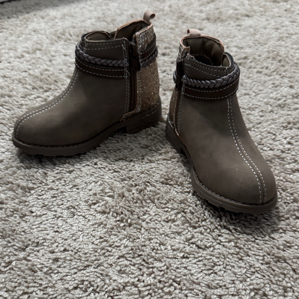 Carter's Brown and Gold Kids Boots
